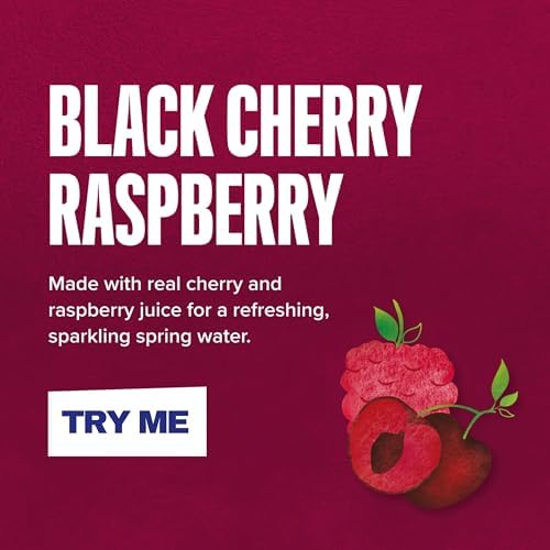 Rubicon Spring Black Cherry Raspberry Sparkling Water - 12 x 330ml Cans