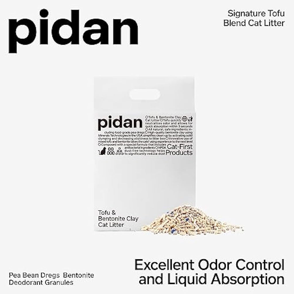 pidan Mix Tofu Cat Litter | Natural Bentonite Clumping & Flushable (4-Pack)