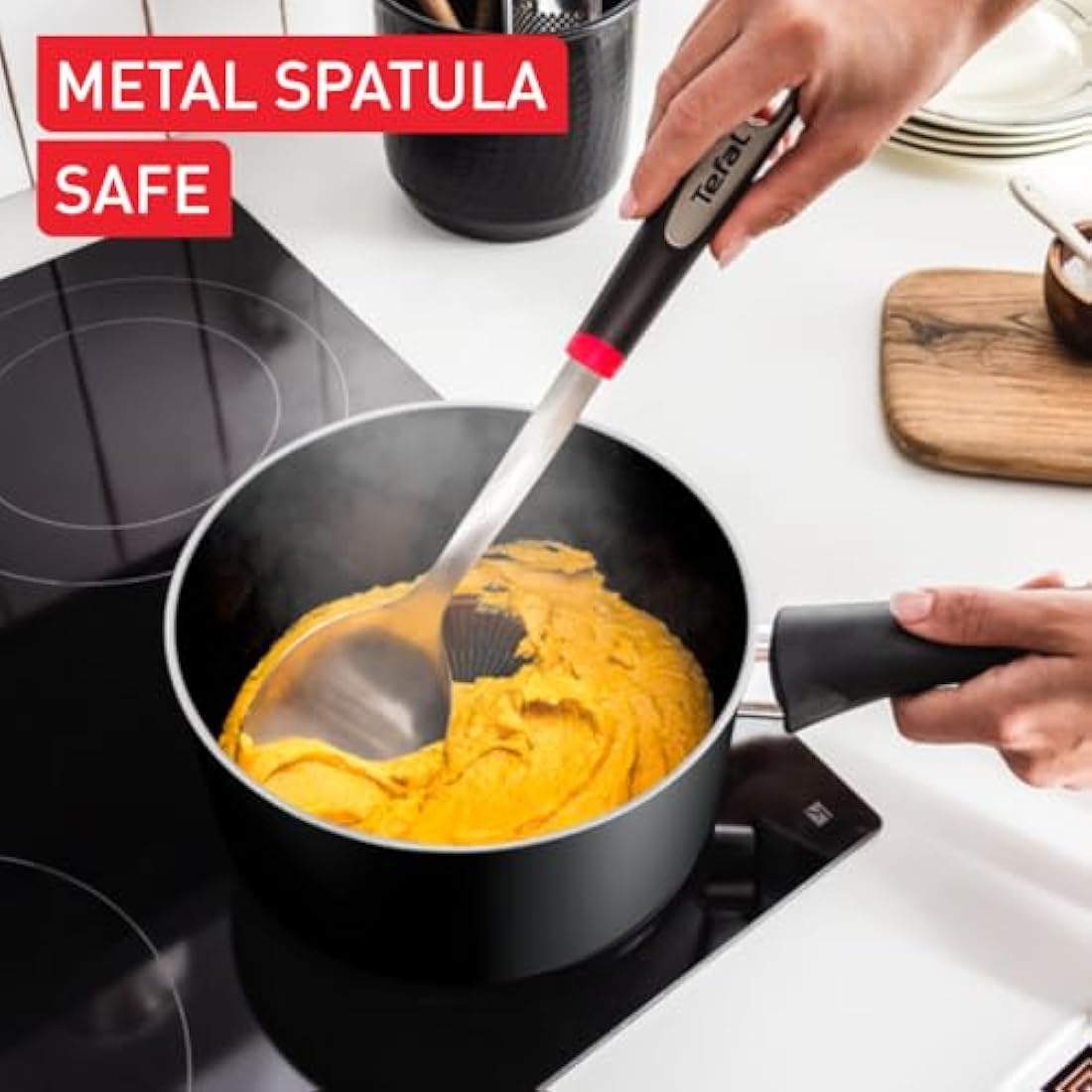 Tefal Titanium Essential 5-Piece Non-Stick Cookware Set | Metal Safe