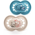 MAM Original Soothers | SkinSoft Silicone Orthodontic Dummies | Blue | 2 Pack