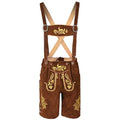 Men's Bavarian Lederhosen – Brown Suede Leather Shorts