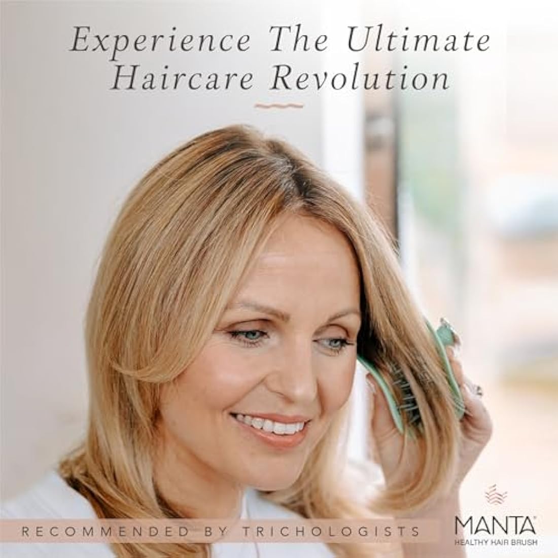 Manta Original Anti-Breakage Detangling Hairbrush – Serene Green