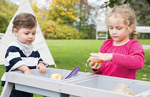 Roba Children's Solid Wood Picnic Table with Sand Tub – Grey