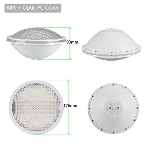 LyLmLe PAR56 LED Swimming Pool Lights | 18W 12V IP68 Waterproof Cold White