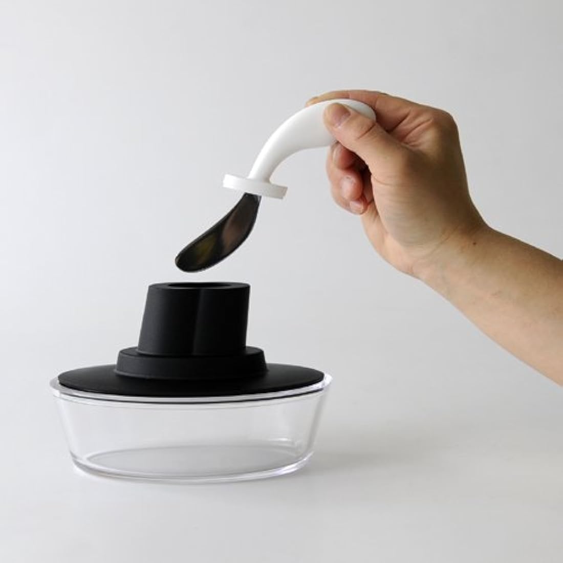 Alessi Ship Shape Butter Container with Spatula – Black Stainless Steel