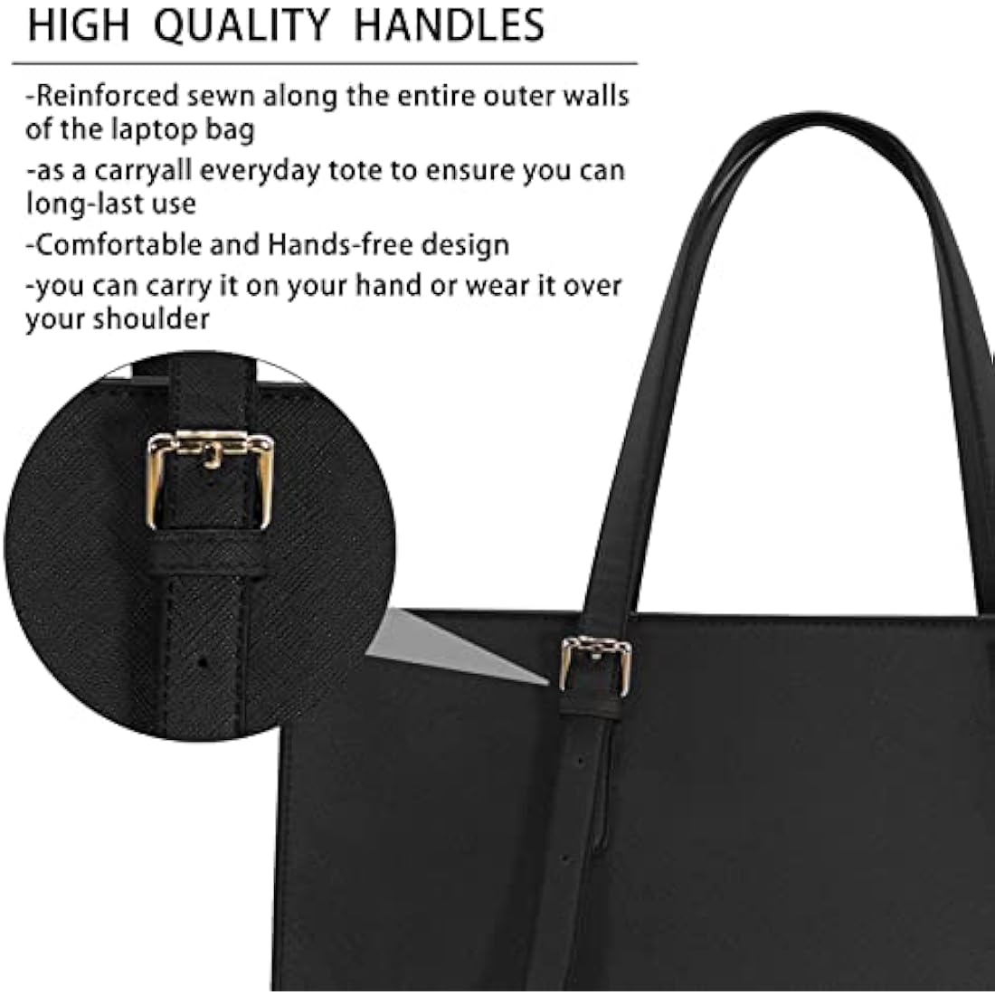 15.6 inch Laptop Tote Bag for Women | Business Work Handbag