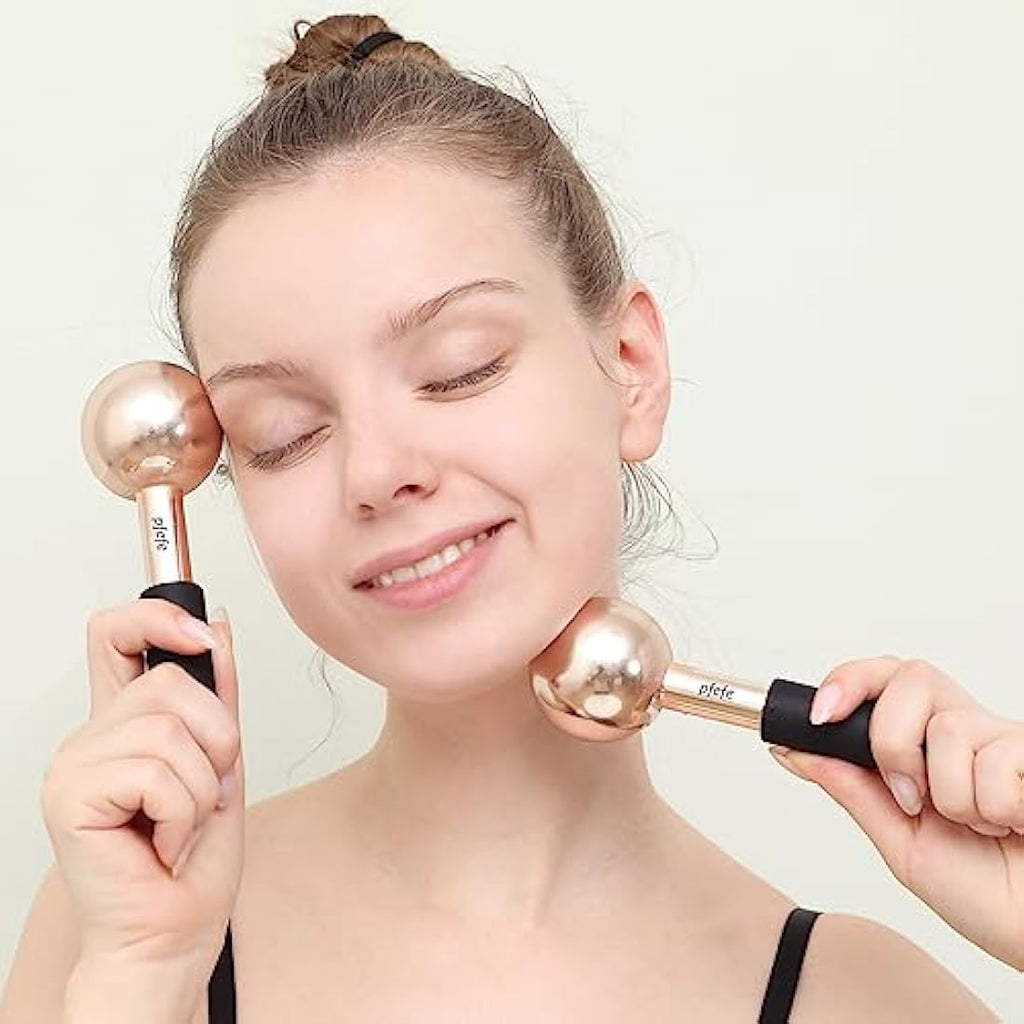 Pfefe Stainless Steel Ice Globes for Face | Unbreakable Cryo Sticks