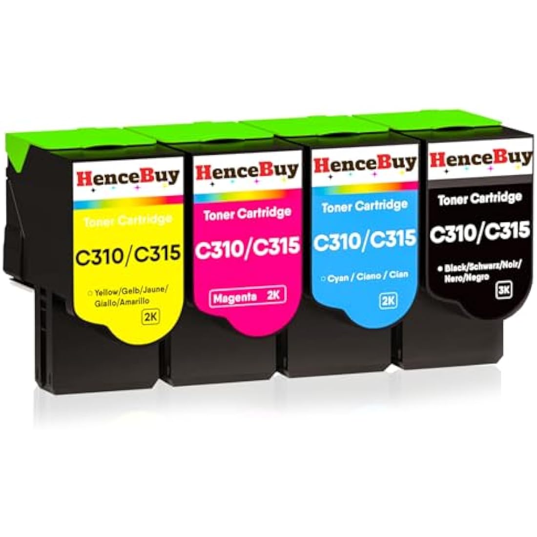 HenceBuy Compatible Xerox C310 C315 Toner Cartridges - 4-Pack CMYK Set