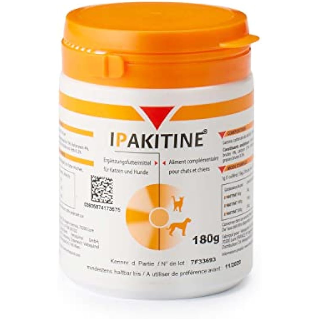 Vetoquinol Ipakitine Kidney Support Phosphate Reducer for Cats - 180g