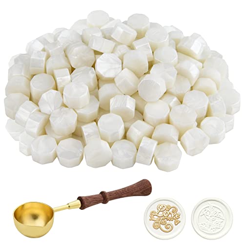 Jolof Store Sealing Wax Beads Kit – 300 Pcs Octagon Wax with Melting Spoon