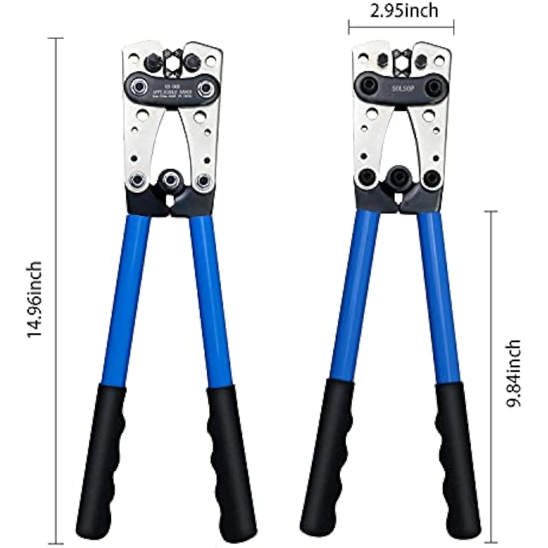 Solsop Battery Cable Crimping Tool Kit with 60PCS Copper Ring Terminals