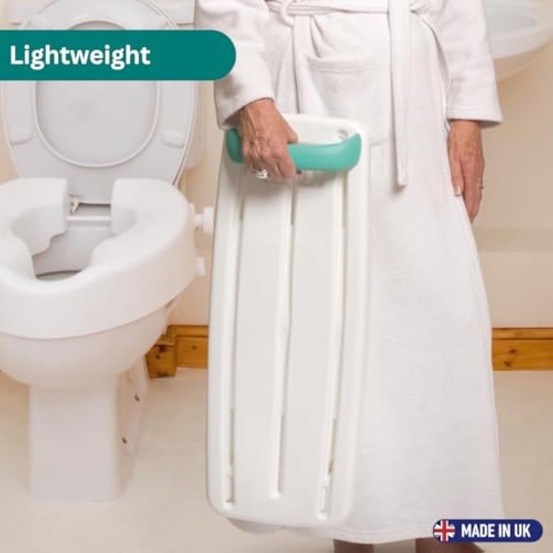 Helping Hand Kingfisher White Plastic Bath Board with Handle