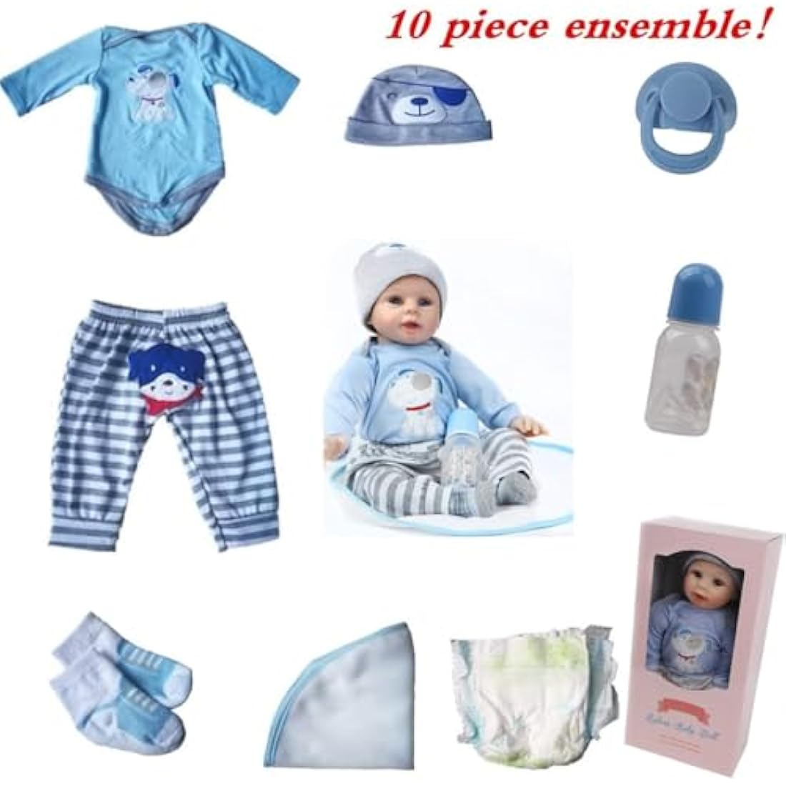 ZIYIUI 22 Inch Reborn Baby Doll | Realistic Silicone Vinyl Handmade Toy