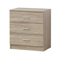 Timber Art Design 3 Drawer Chest - Sonoma Oak Matte Storage Unit