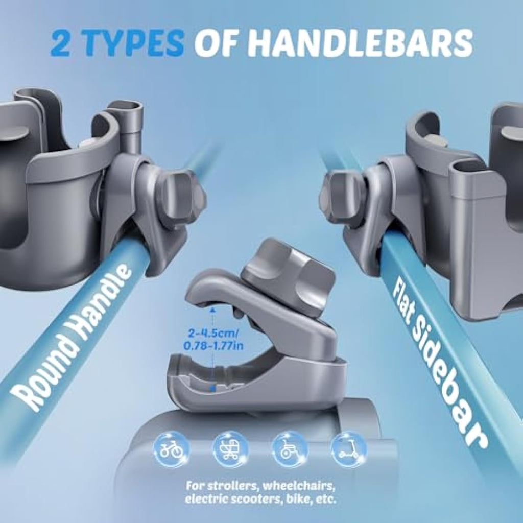 Guiseapue Universal Pram Cup Holder with Phone Holder for Strollers
