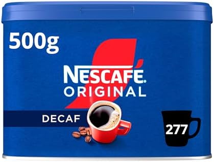 NESCAFÉ Original Decaf Instant Coffee – 500g Caffeine Free Coffee Tin