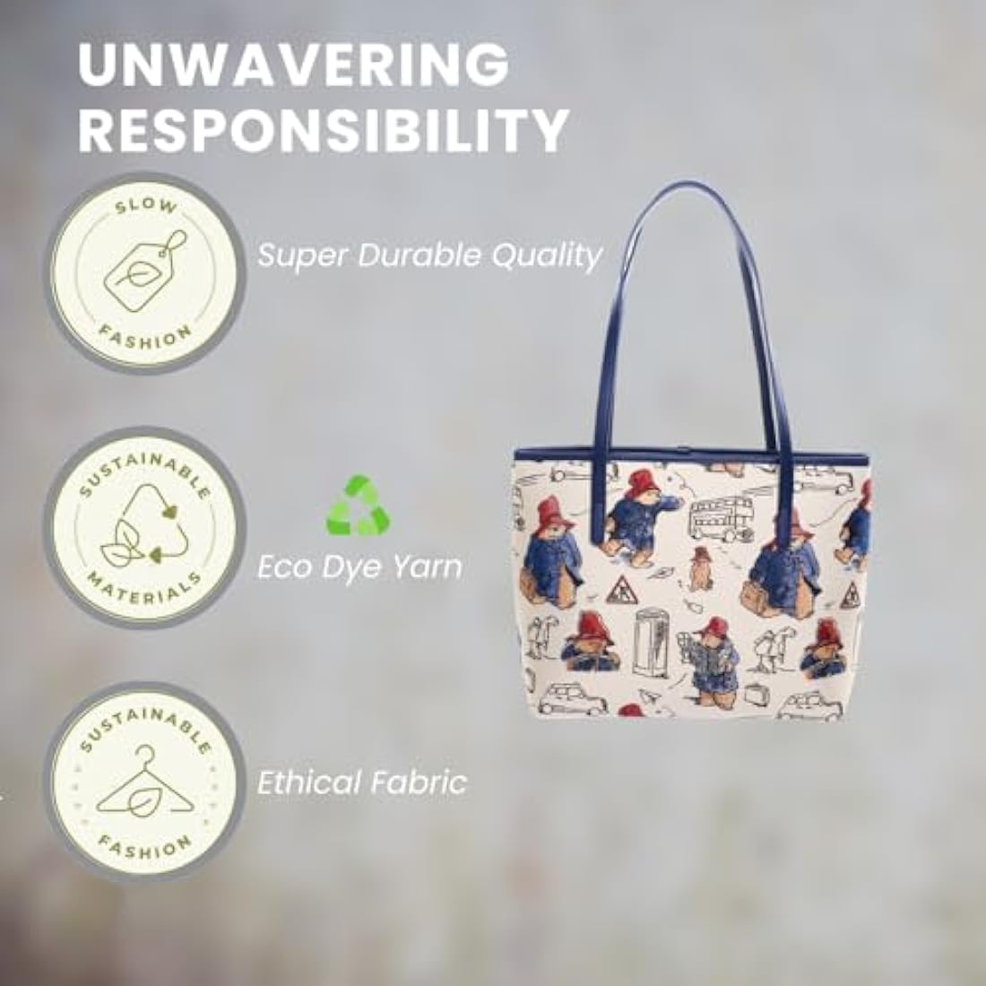 Signare Paddington Bear Tapestry Crossbody Bag and Travel Handbag