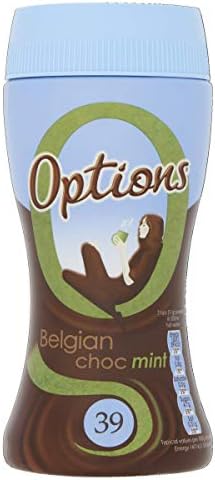 Options Mint Hot Chocolate Drink – 220g Jars (Multipack of 6)