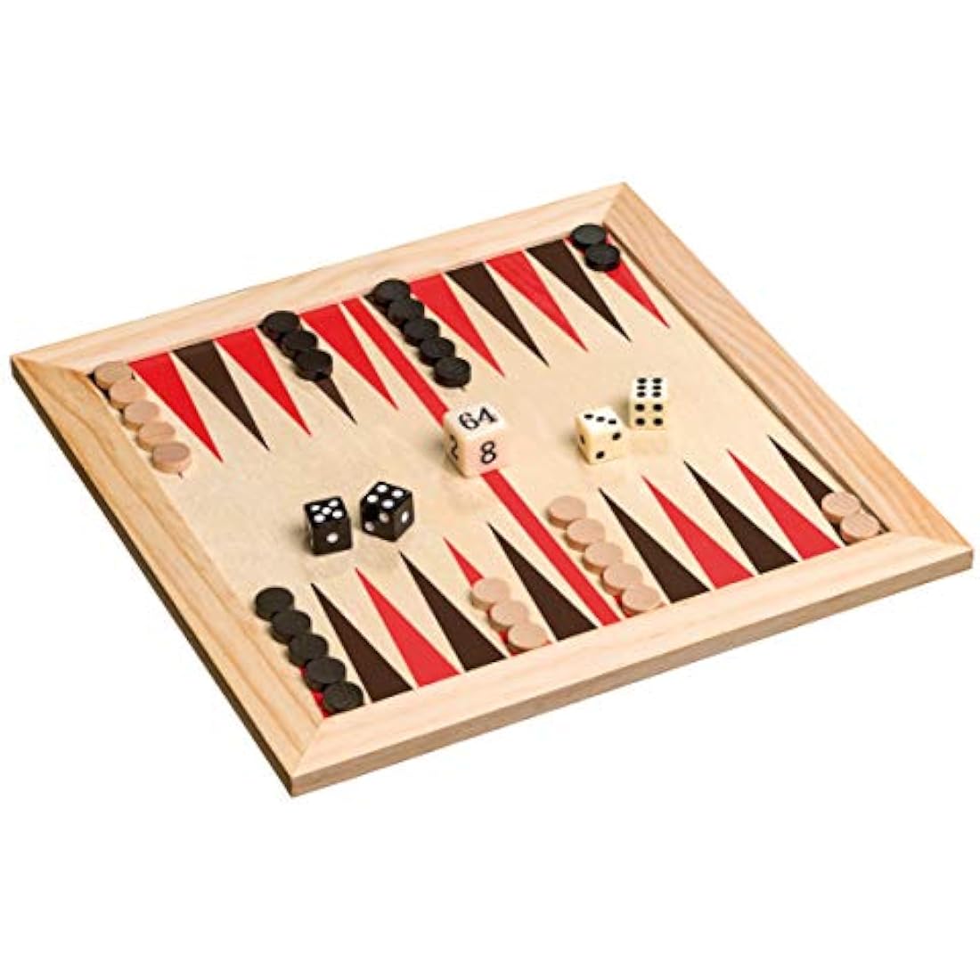 Philos 8-in-1 Wooden Game Compendium – 23cm Pine Chess & Classic Set