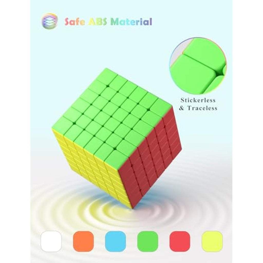 Roxenda 6x6 Speed Cube – Stickerless Frosted Magic Puzzle Toy