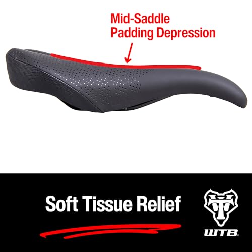 WTB Pure Medium Mountain Bike Saddle – Black Cromoly Rail Gel Seat