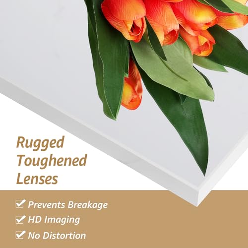 Vasemouh Full Length Mirror | 140x51cm White Floor or Wall Mounted Mirror