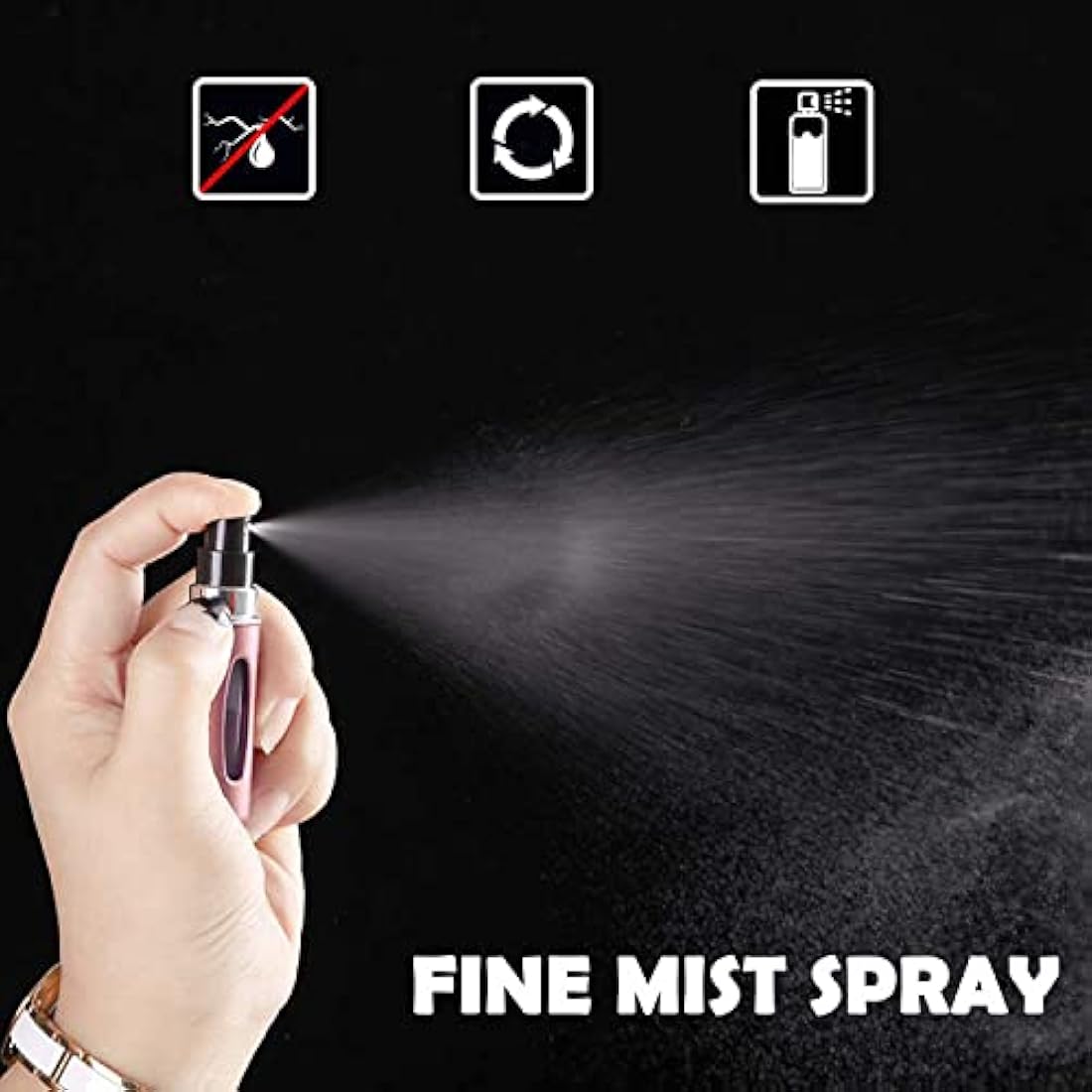 Refillable Perfume Atomiser – 4PCS 5ml Portable Travel Spray