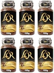 L'OR Classique Instant Coffee - Golden Roast - 150g Jars (Pack of 6)