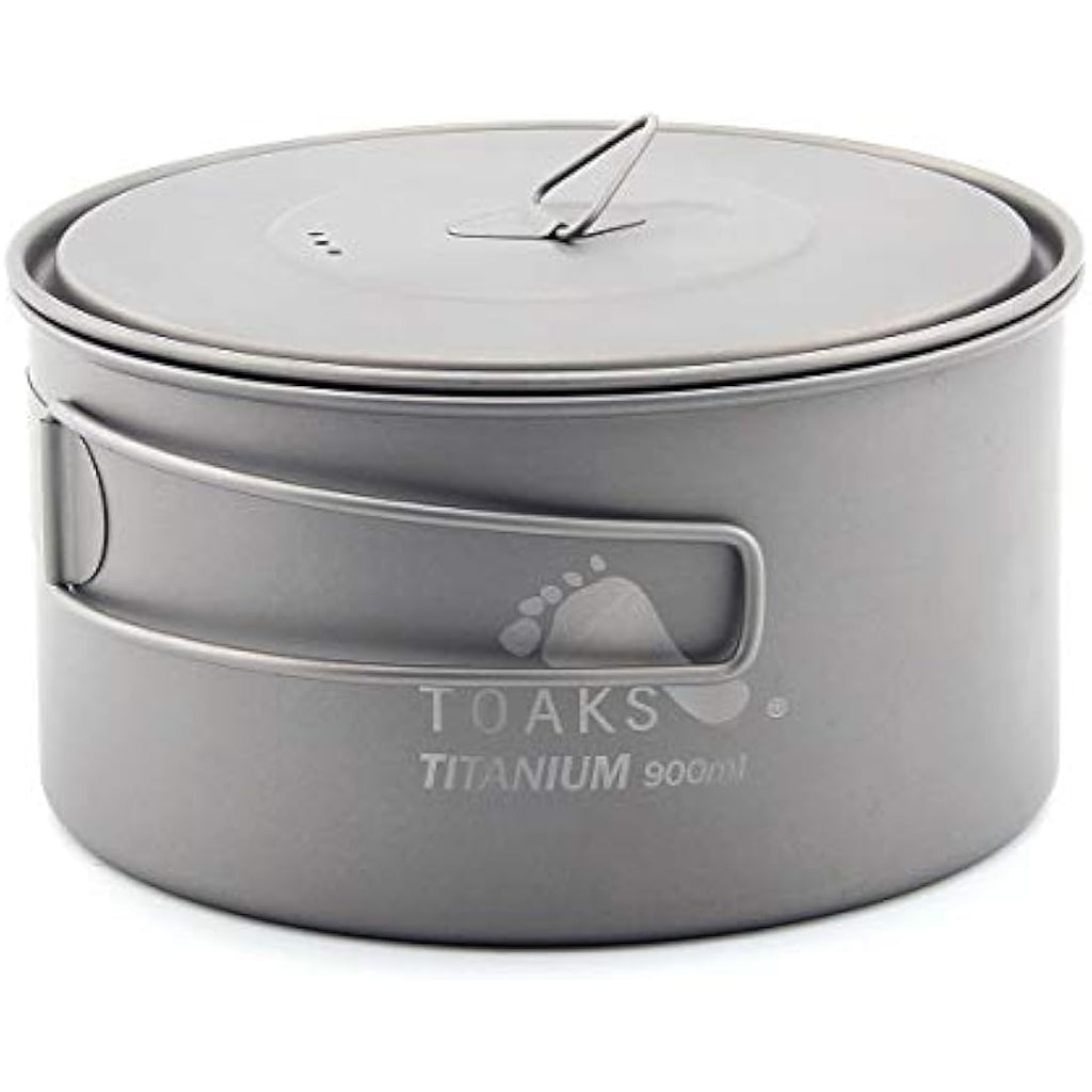 TOAKS Titanium 900ml Ultralight Camping Pot with Lid | POT-900-D130