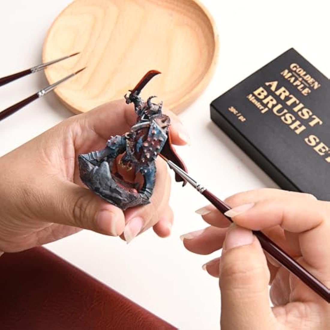 Kolinsky Sable Detail Paint Brushes - 3pc Miniature Set