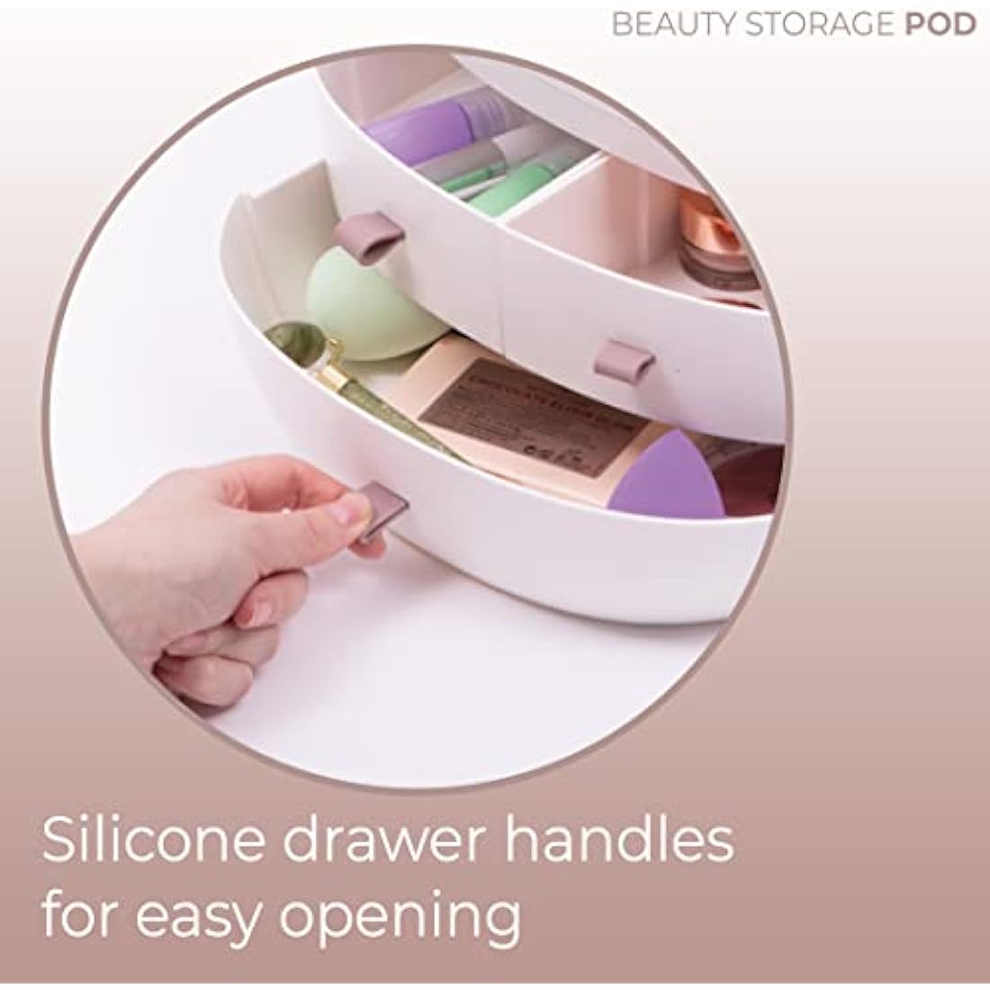 STYLPRO Beauty Pod | Dustproof Makeup & Skincare Organiser with 3 Drawers