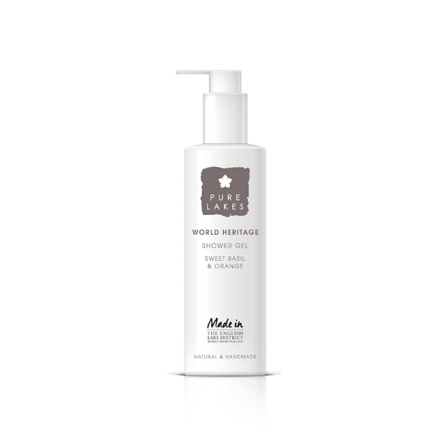 Pure Lakes Natural Hand Wash – Organic & Vegan Sweet Basil & Orange 250ml