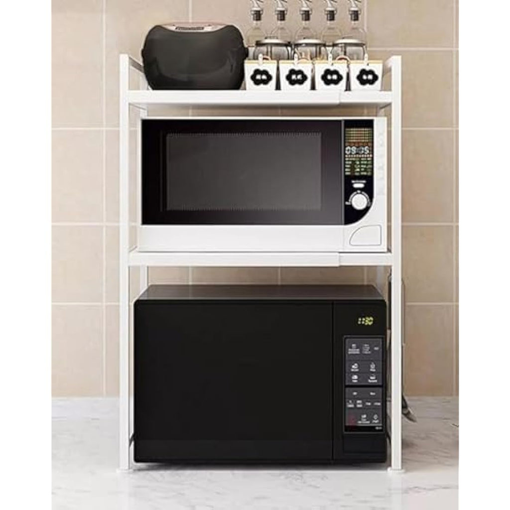 Multibao Expandable 3-Tier Microwave Rack | Adjustable Kitchen Shelf