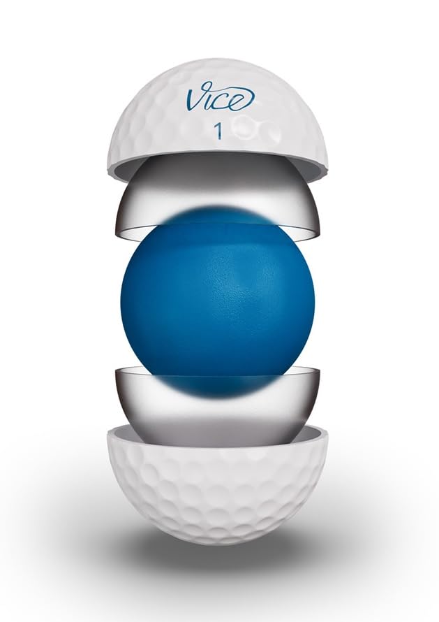 Vice Golf Balls - 3-Piece Surlyn Construction, White, Durable - Jolof Store