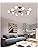 JIINOO 10-Light Semi Flush Mount Ceiling Light | Modern Black Chandelier