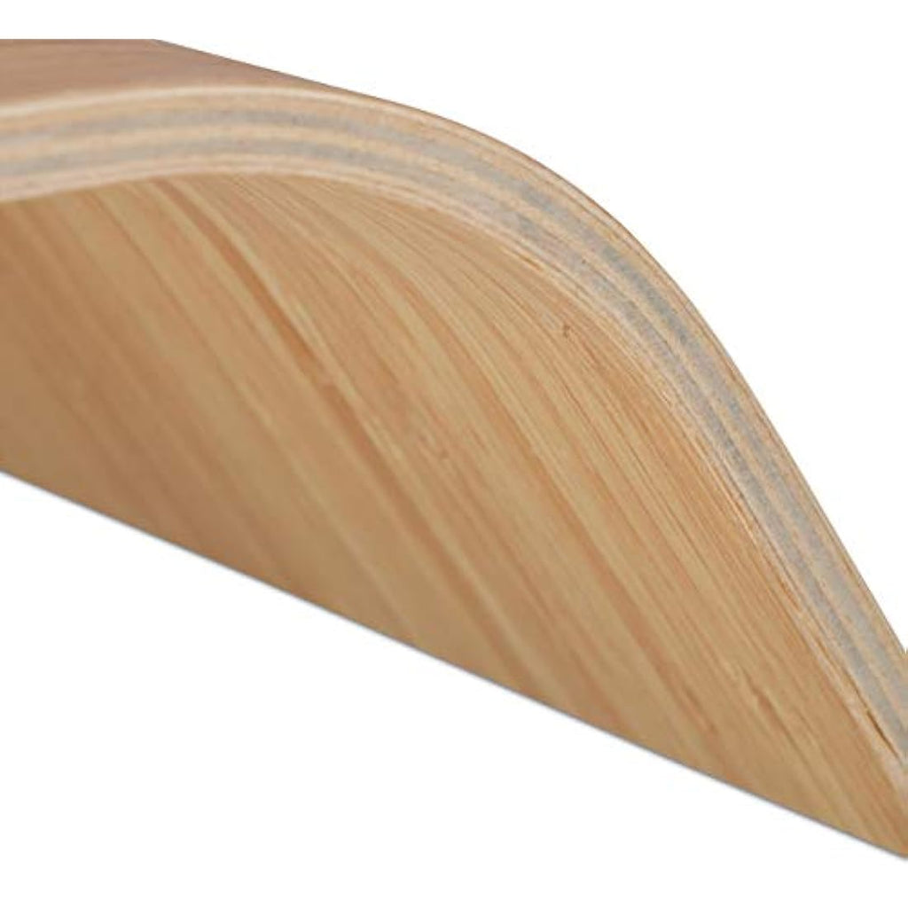 Relaxdays Bamboo Monitor Stand – Ergonomic Curved Desk Display Riser
