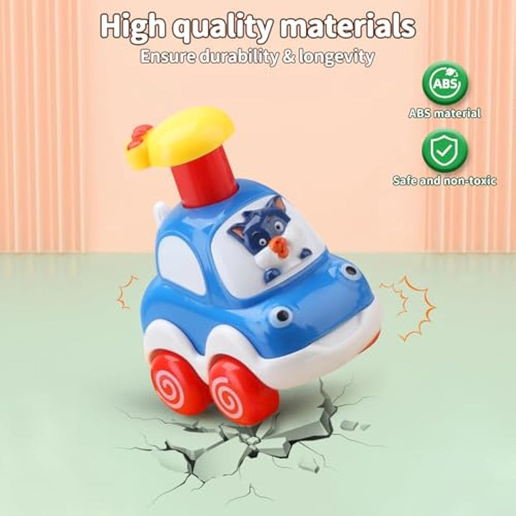 AmyBenton Press & Go Baby Toy Cars – 4-Pack Animal Toddler Cars Age 1–3