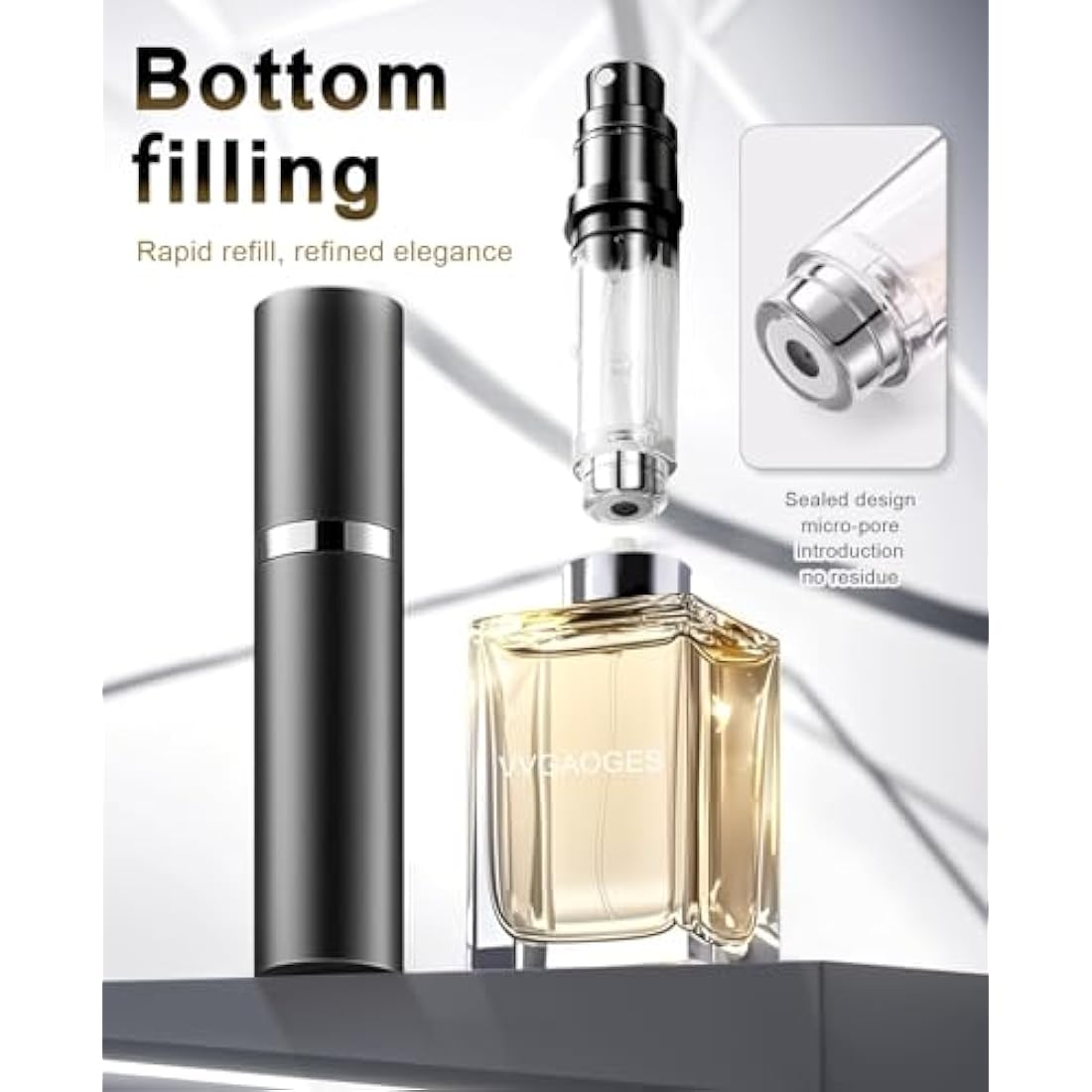 VVGAOGES Refillable Perfume Atomiser – 5ml Portable Travel Spray, 2 Pack