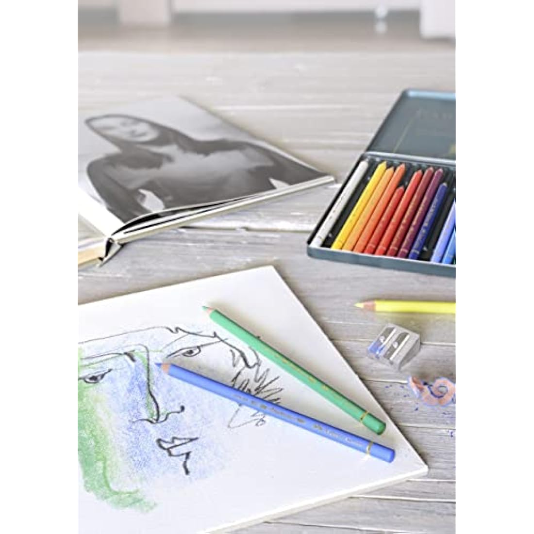 Faber-Castell Polychromos Colour Pencils | Tin of 24 Artist Pencils
