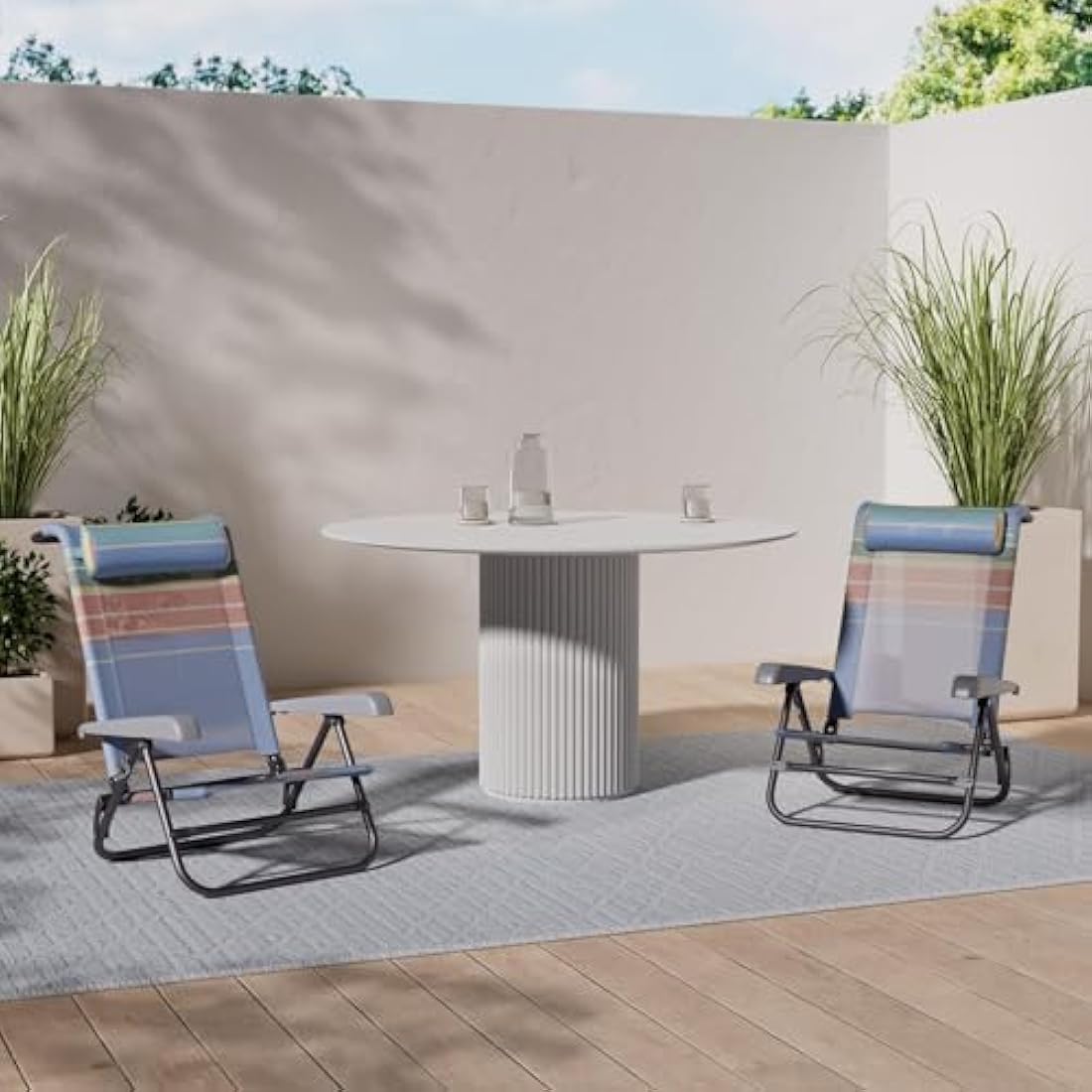 Beach Folding Chair – 7-Position Adjustable Lounger