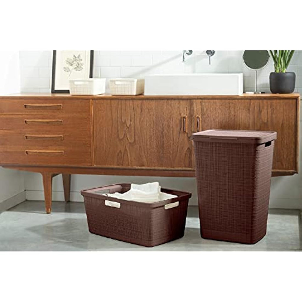 Curver Jute 58L Laundry Hamper – Recycled Woven Storage Basket