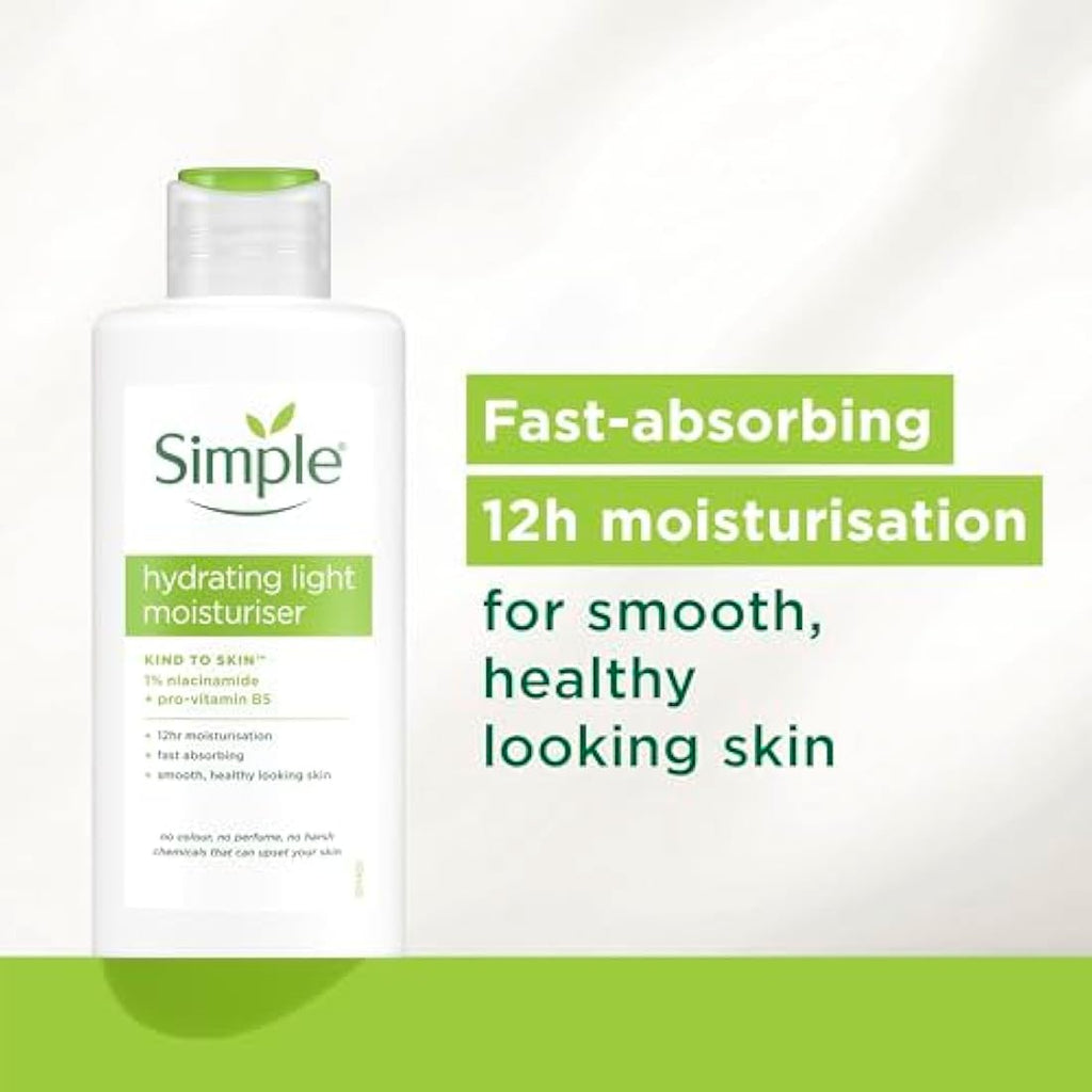 Simple Kind to Skin Hydrating Light Moisturiser with Niacinamide – 125ml