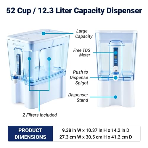 Culligan ZeroWater 12.3L 5-Stage Water Filter Dispenser with TDS Meter