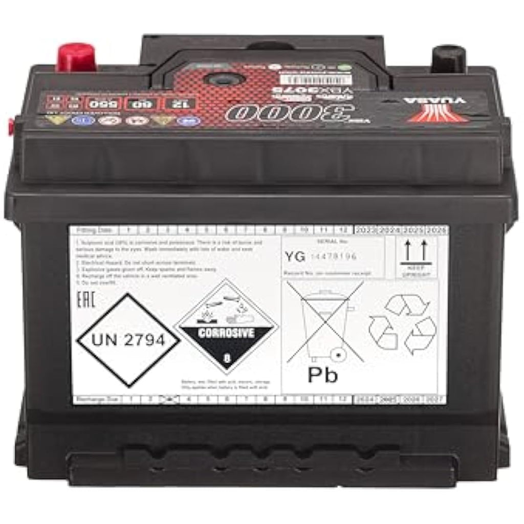 Yuasa YBX3075 12V 60Ah 550CCA Maintenance Free Car Battery