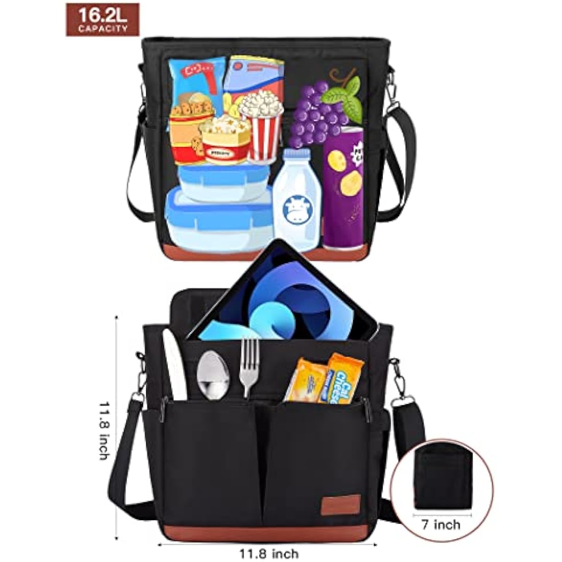JOYHILL Insulated Lunch Bag | Leakproof Reusable Cooler Tote for Work