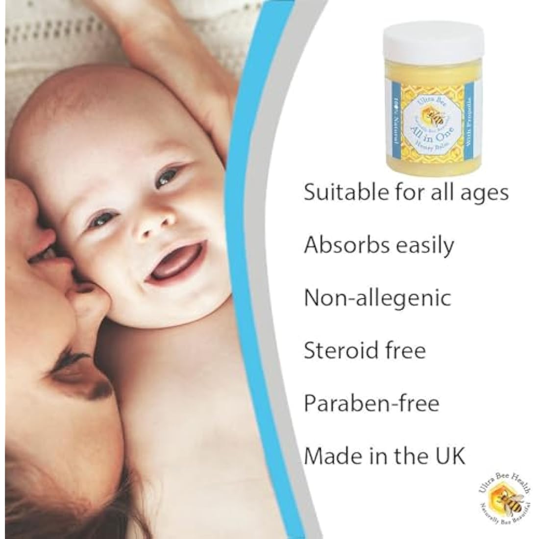 Natural Honey Balm | Beeswax Moisturiser for Sensitive Skin