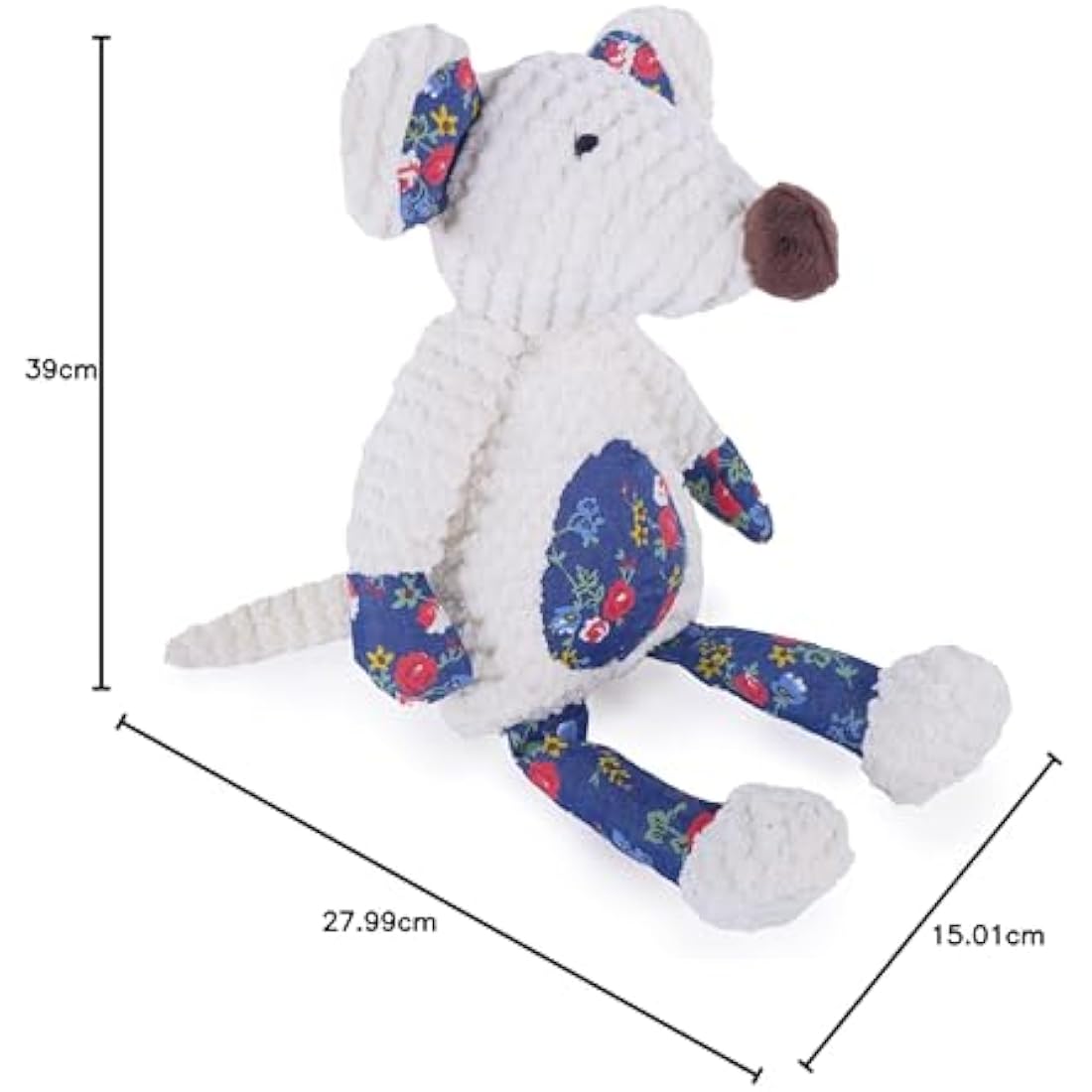 Rosewood Maisie Mouse Plush Squeaky Dog Toy – Soft Comfort Pet Toy