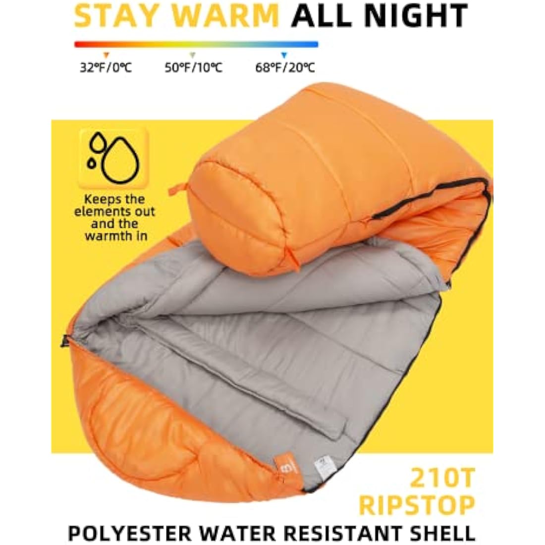 Bessport Mummy Sleeping Bag – 4 Season Ultralight 0°C Camping Gear