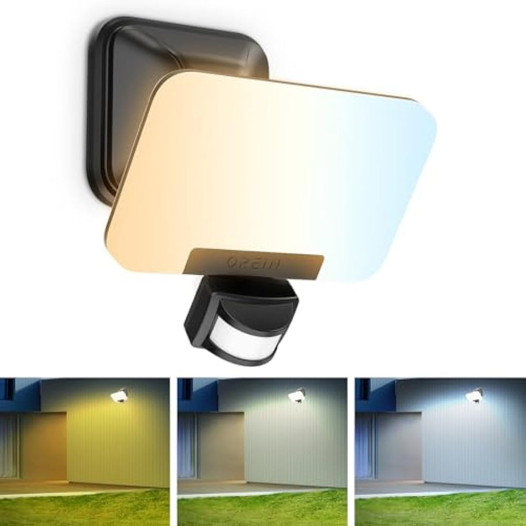 OREiN 24W LED Motion Sensor Security Light | 2800LM IP65 Outdoor Floodlight