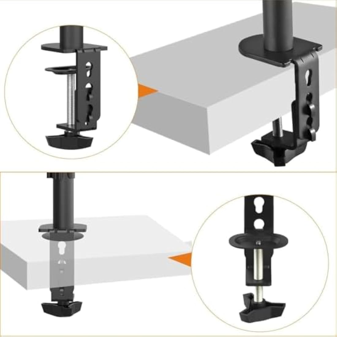 Bracwiser Vertical Dual Monitor Mount | 13-27 Inch VESA Desk Stand